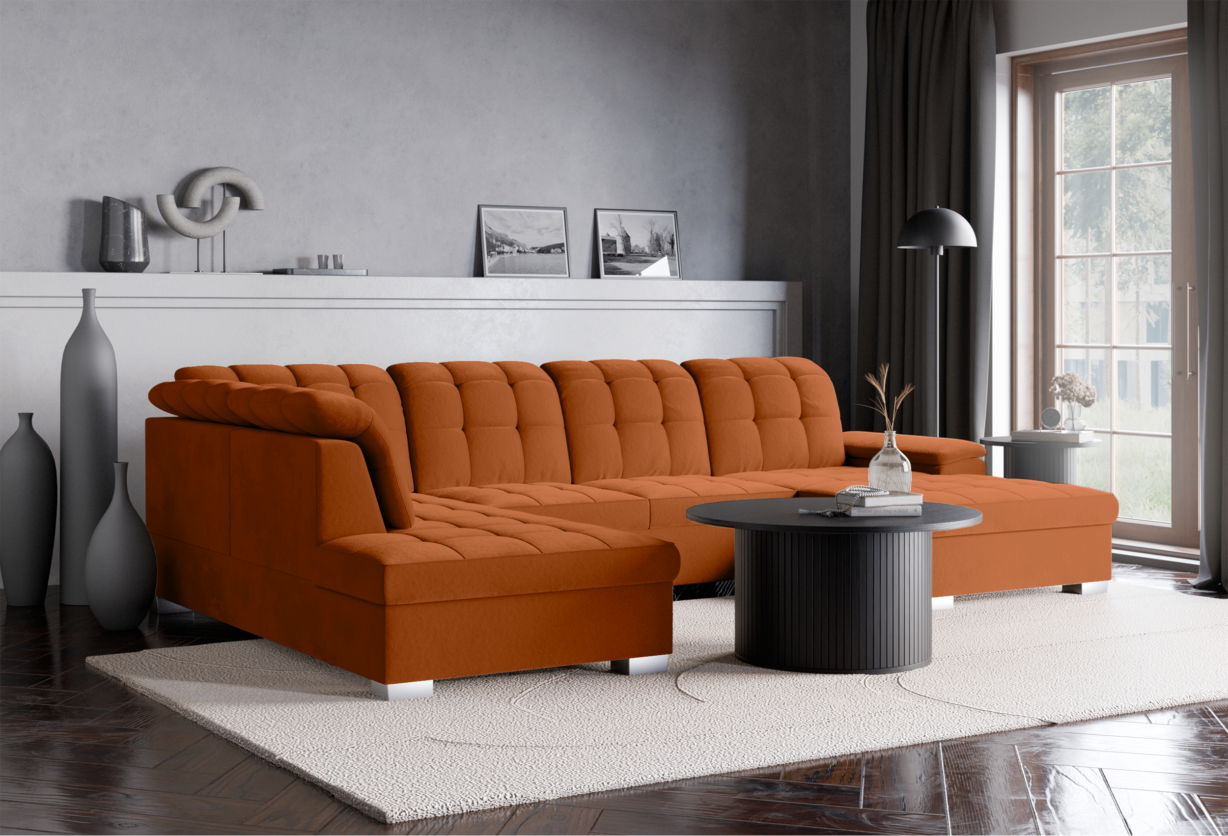 selsey-jamaal-ecksofa-u-form-rechts-mit-schlaffunktion-und-stauraum-kupfer-samt image 3