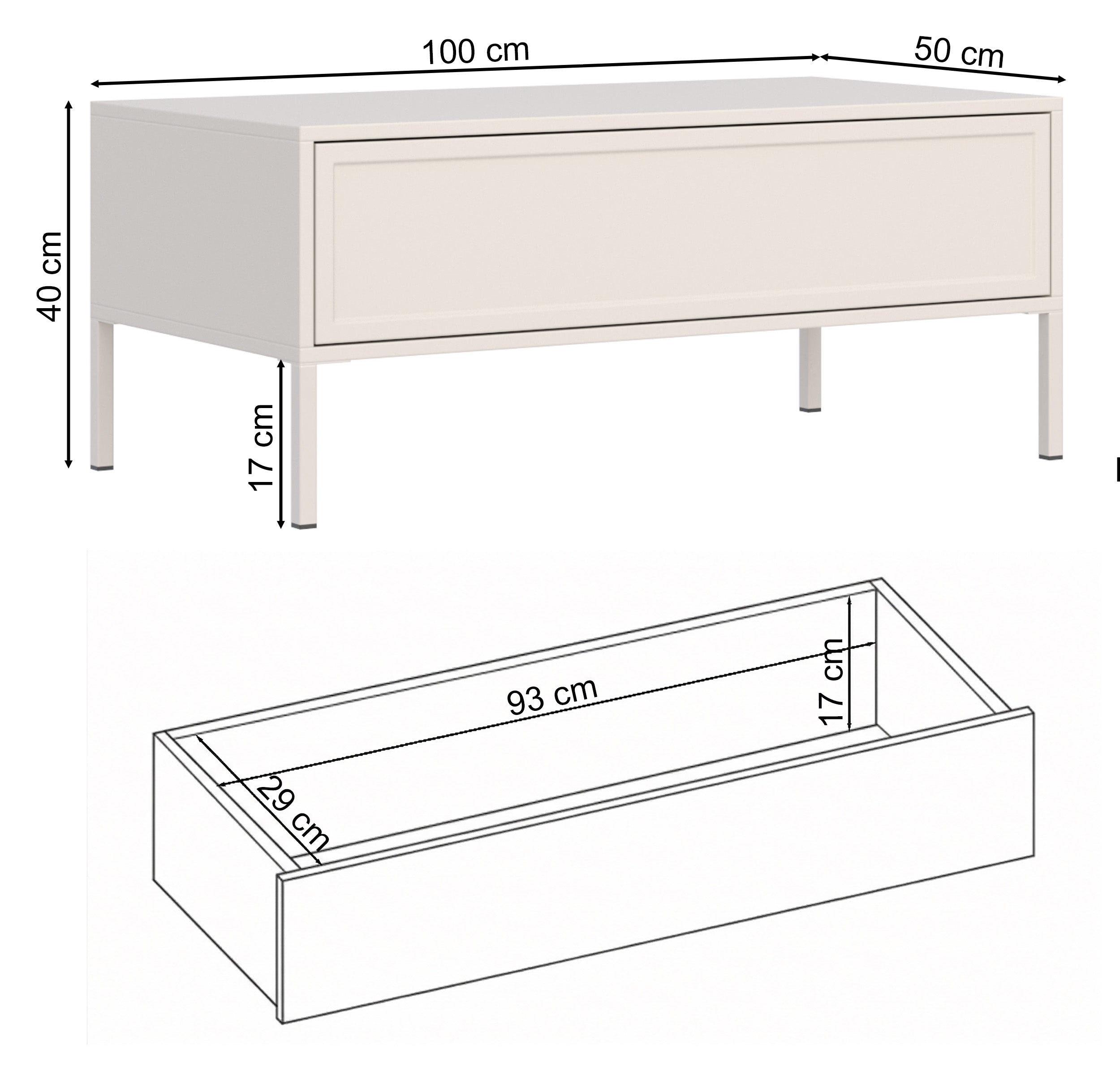 selsey-velveto-couchtisch-100x50-cm-schwarz-mit-schublade image 6