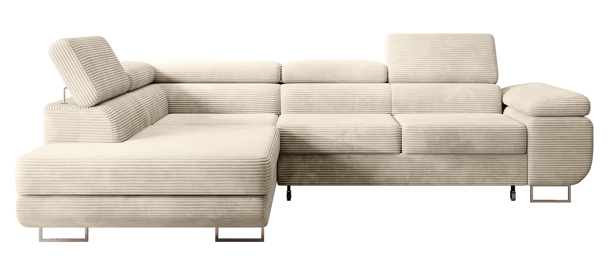 selsey-stevil-ecksofa-links-mit-schlaffunktion-und-stauraum-hellbeiger-cord image 1