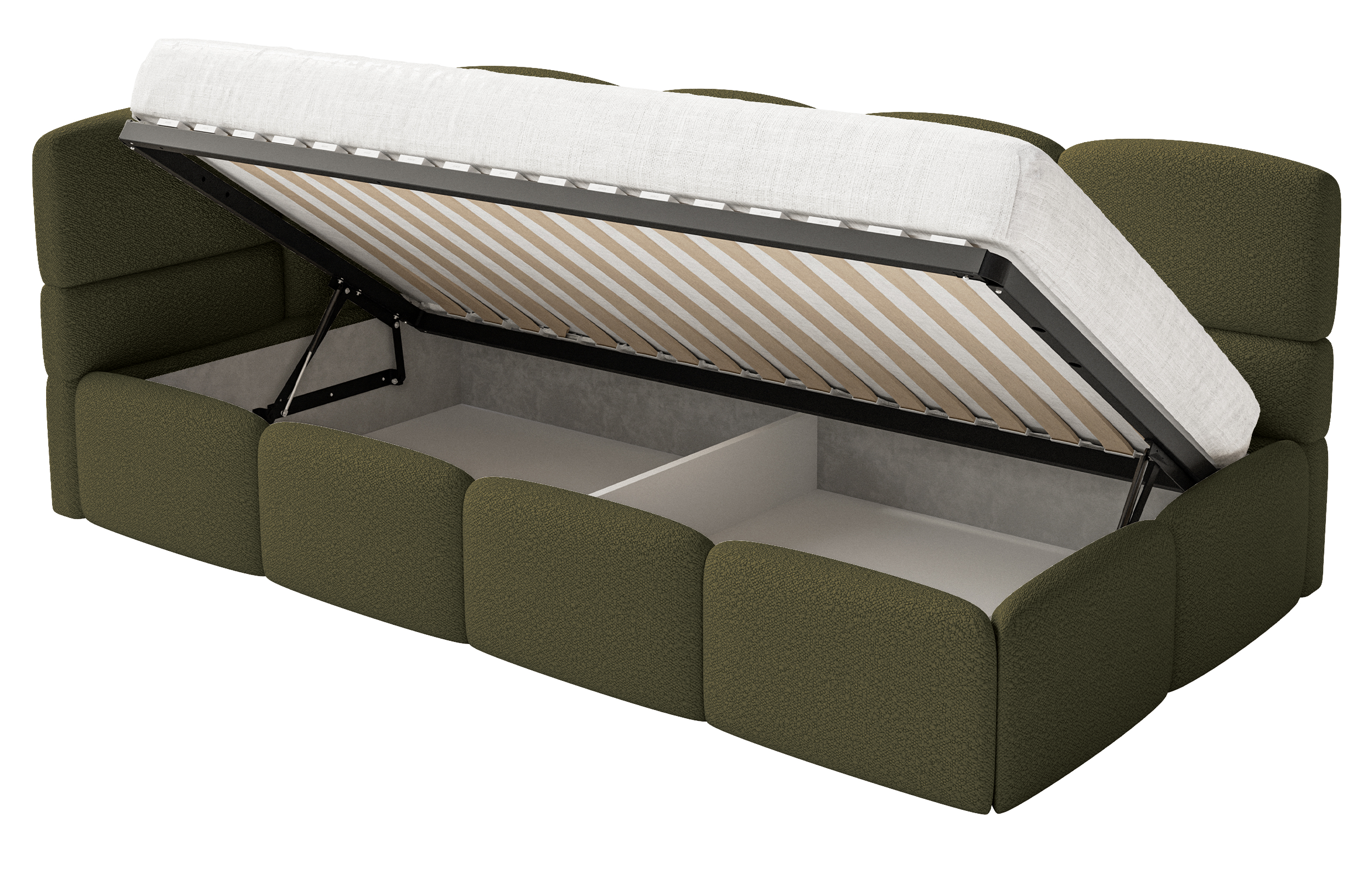 selsey-cloudy-jugendbett-90x200-cm-links-mit-stauraum-olivgr-ner-boucl-bezug image 5
