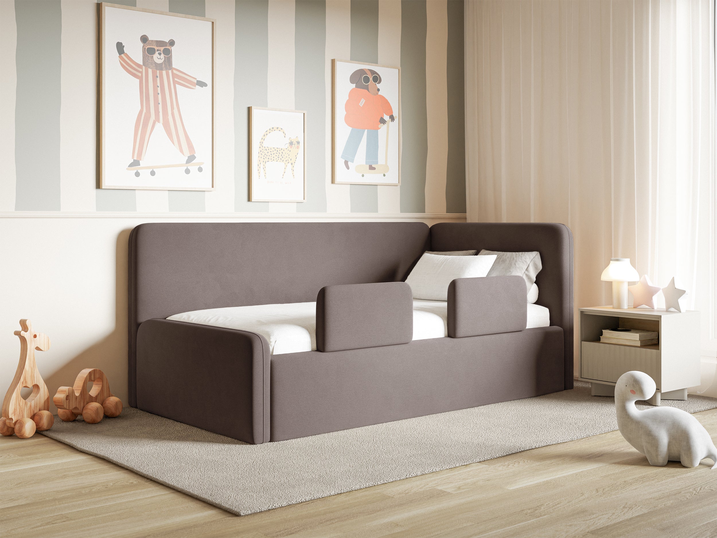 selsey-fanklo-jugendbett-120x200-cm-rechtsseitig-brauner-velours-mit-matratze-un image 2