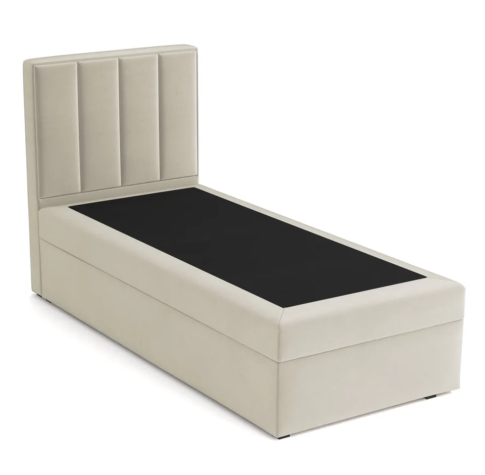 selsey-rinus-kontinentales-bett-90x200-cm-links-mit-stauraum-grau-beiger-velours image 1