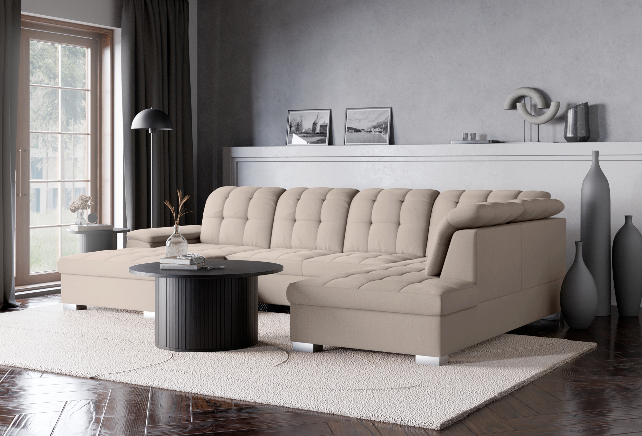 selsey-ecksofa-jamaal-u-f-rmig-linksseitig-mit-schlaffunktion-stauraum-beige-gef image 3
