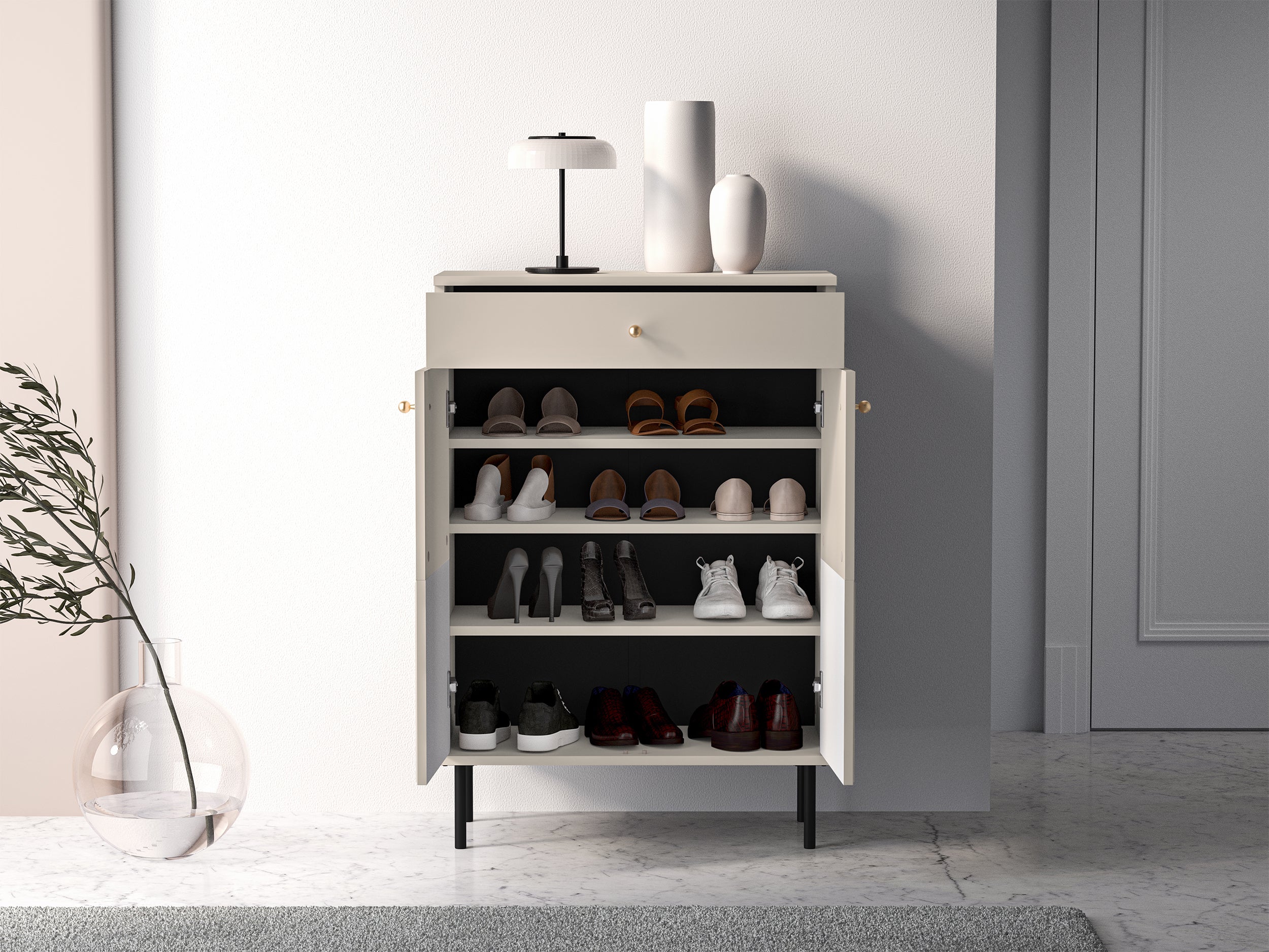 selsey-caletto-schuhschrank-68-cm-mit-schublade-beige-mit-lamellen image 7