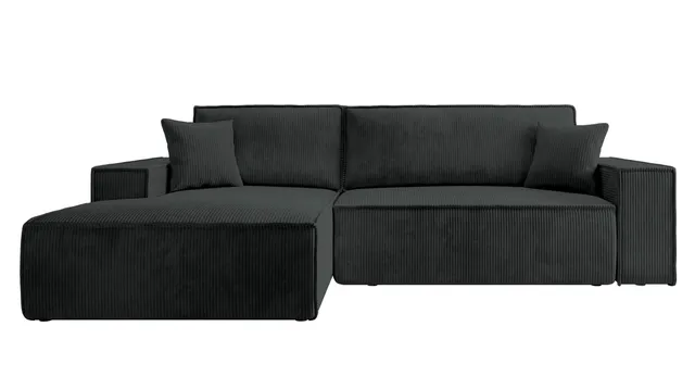 selsey-farese-new-ecksofa-mit-schlaffunktion-l-f-rmig-linksseitig-schwarzer-cord image 1