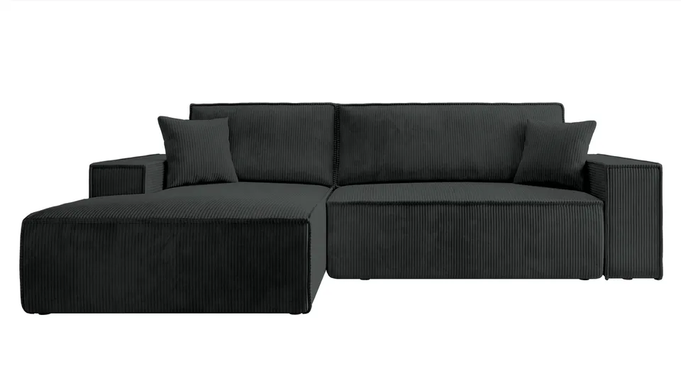 selsey-farese-new-ecksofa-mit-schlaffunktion-l-f-rmig-linksseitig-schwarzer-cord image 1