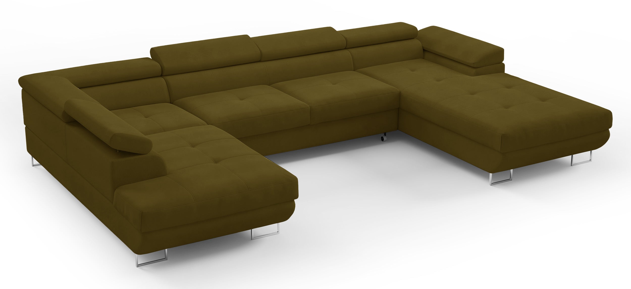 selsey-nollia-ecksofa-mit-schlaffunktion-u-form-links-oliv-boucl-verstellbare-ko image 5