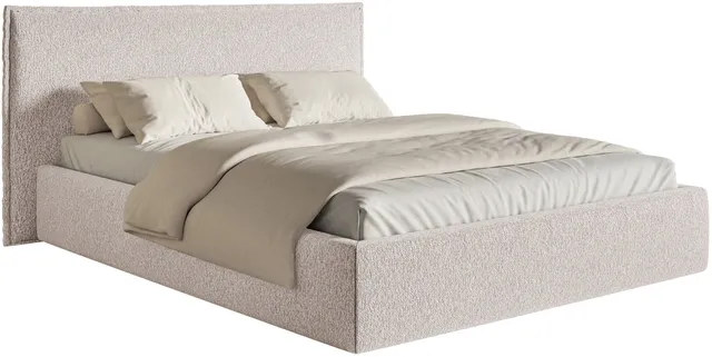 selsey-softie-polsterbett-140x200-cm-hellbeige-chenille image 1