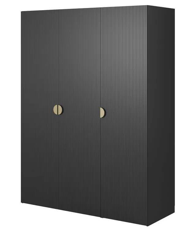 selsey-moonir-dreht-renschrank-150-cm-3-t-ren-2-kleiderstangen-schwarz image 1