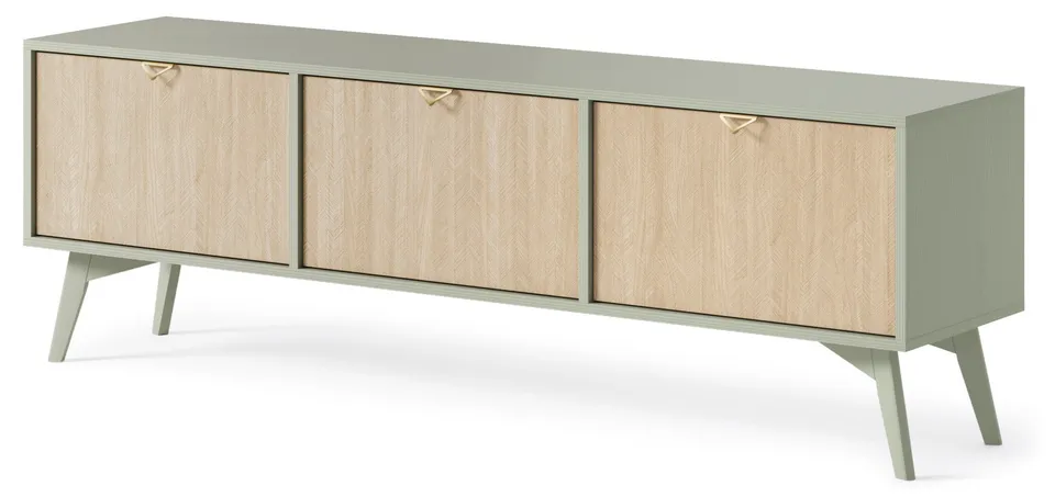selsey-favoria-tv-schrank-158-cm-eukalyptus-fischgr-t-scandi-goldene-griffe image 1