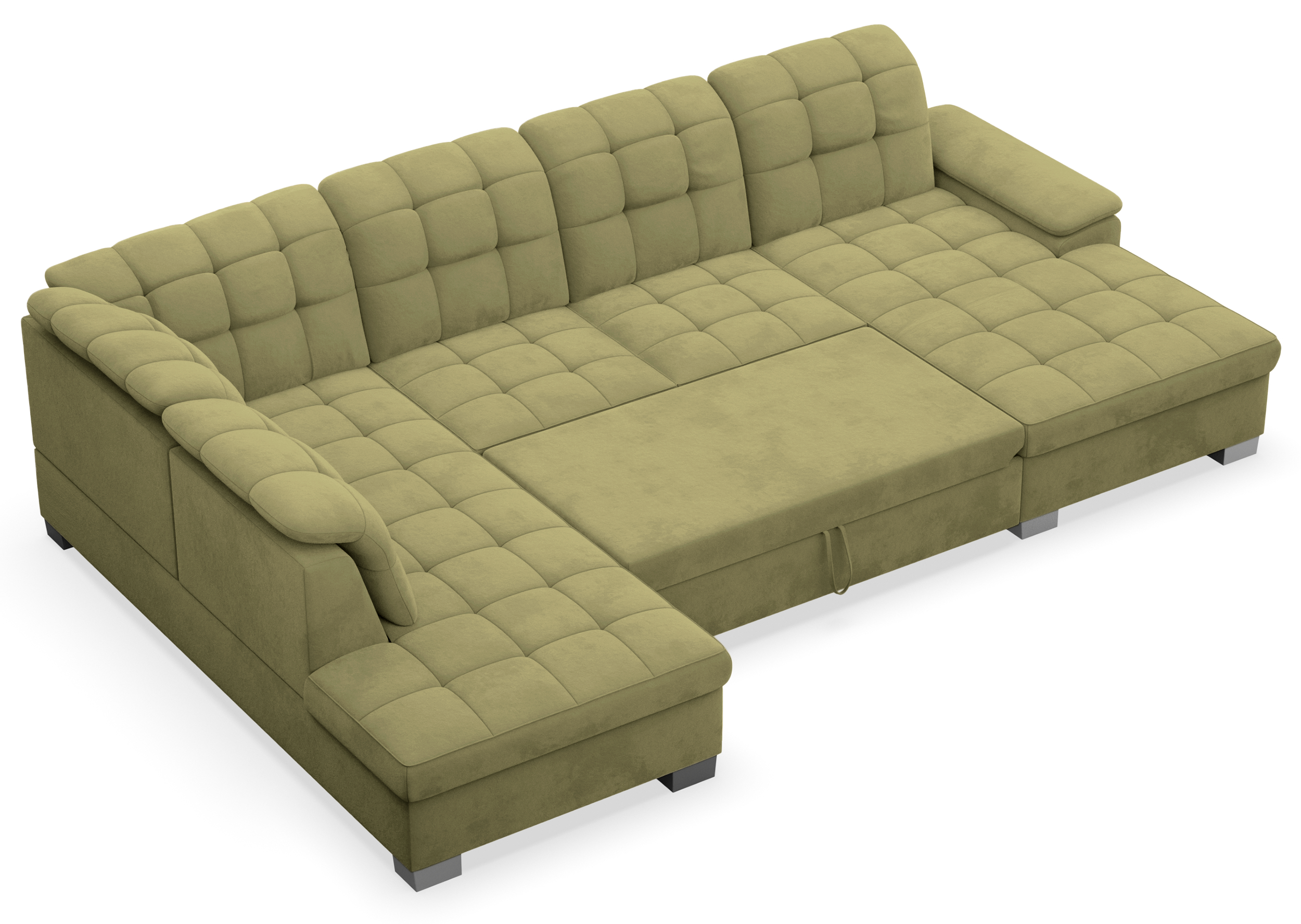 selsey-jamaal-ecksofa-u-f-rmig-rechts-mit-schlaffunktion-und-stauraum-olivgr-ner image 5