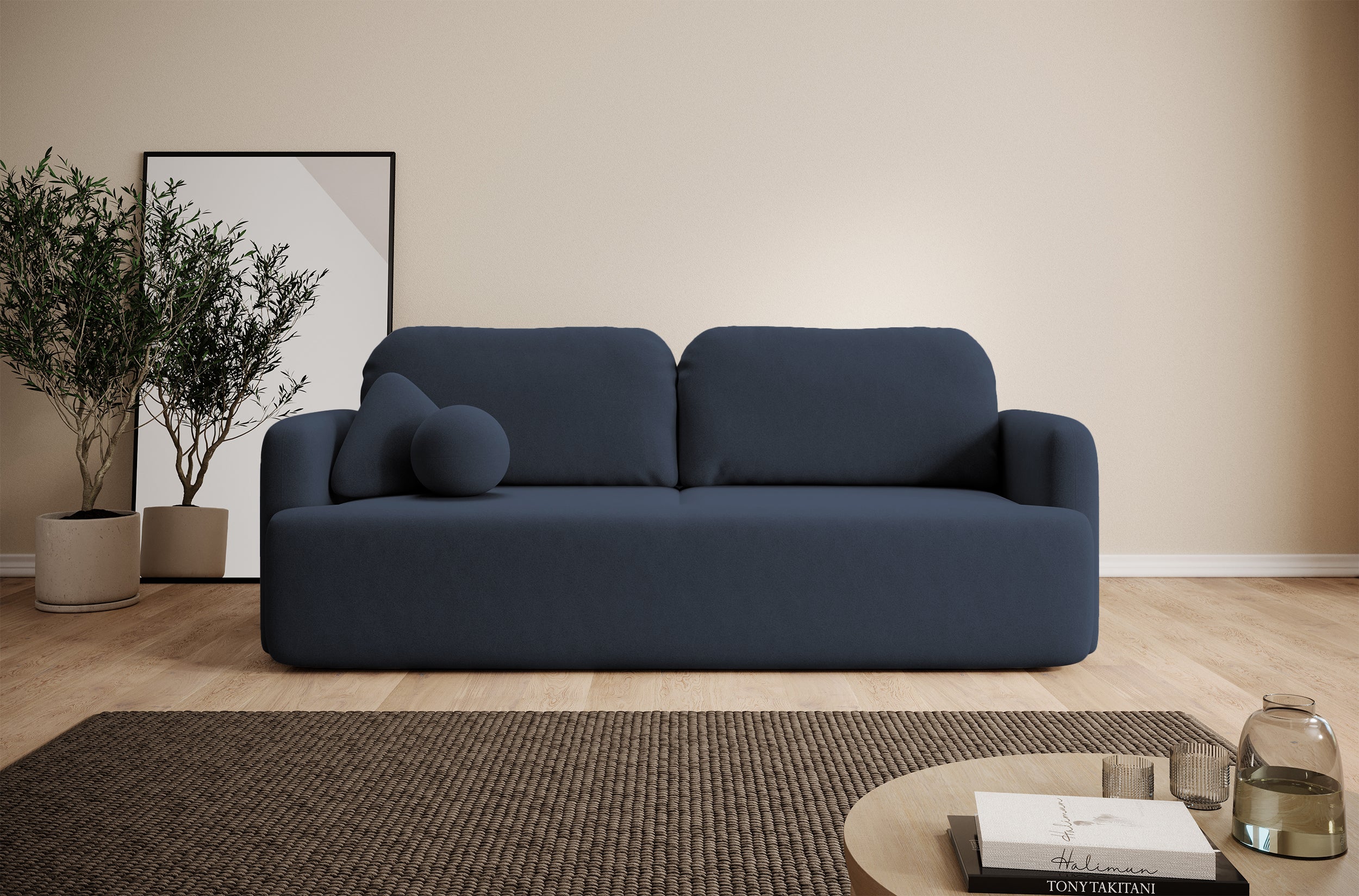 selsey-lambina-3-sitzer-sofa-ausklappbar-mit-stauraum-marineblau-samtvelours image 2