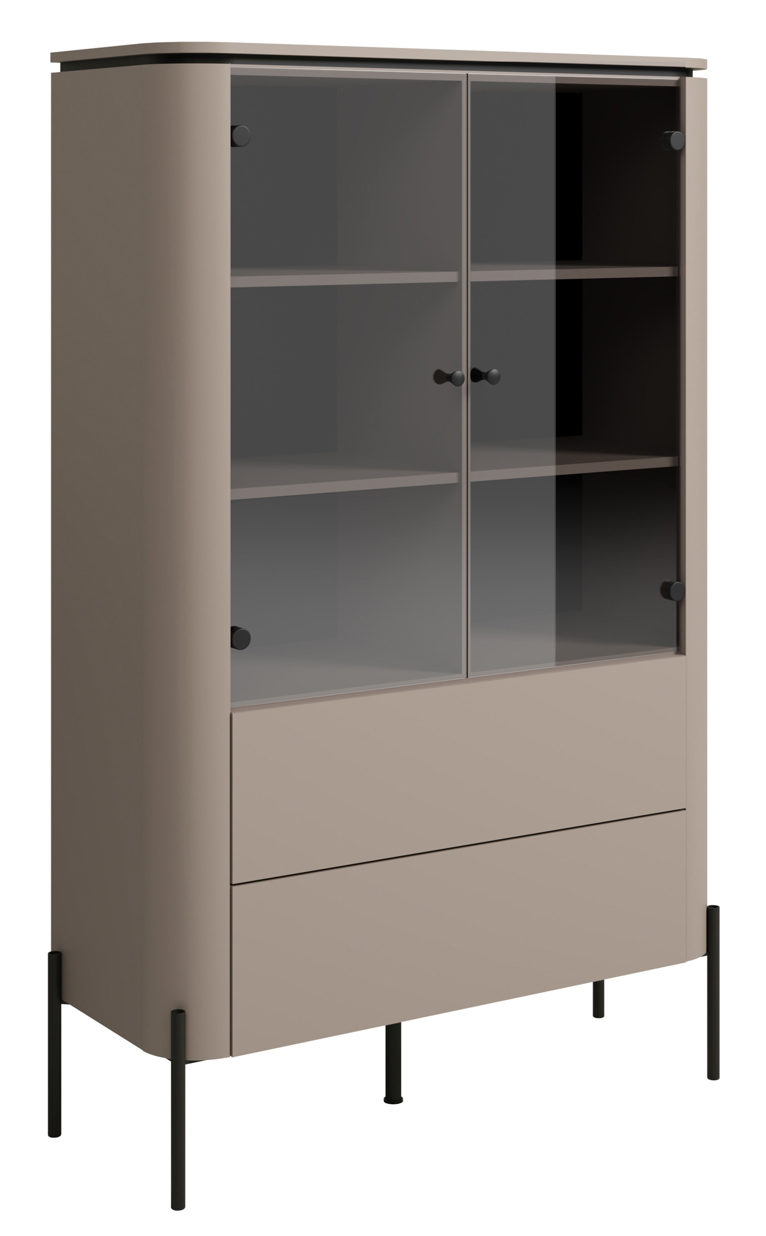 selsey-calderis-zweit-riger-vitrinenschrank-mit-zwei-schubladen-98-cm-congo image 1