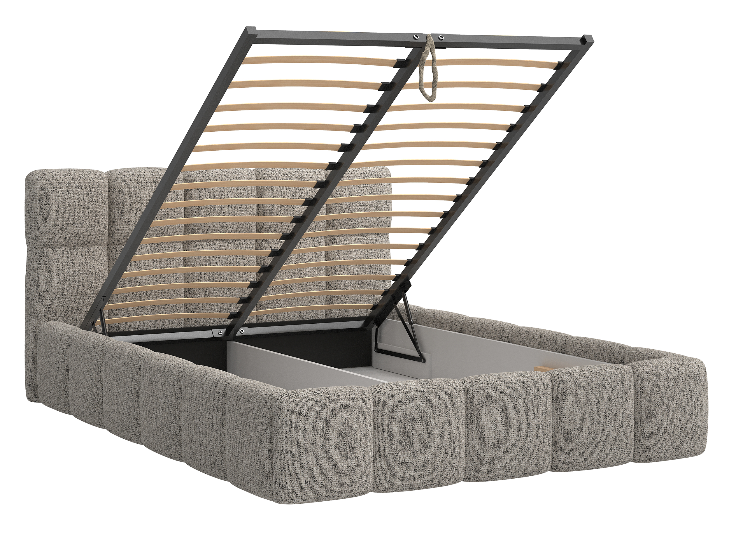 selsey-cloudy-gepolstertes-bett-140x200-cm-mit-stauraum-dunkelbeige-flechtoptik image 3