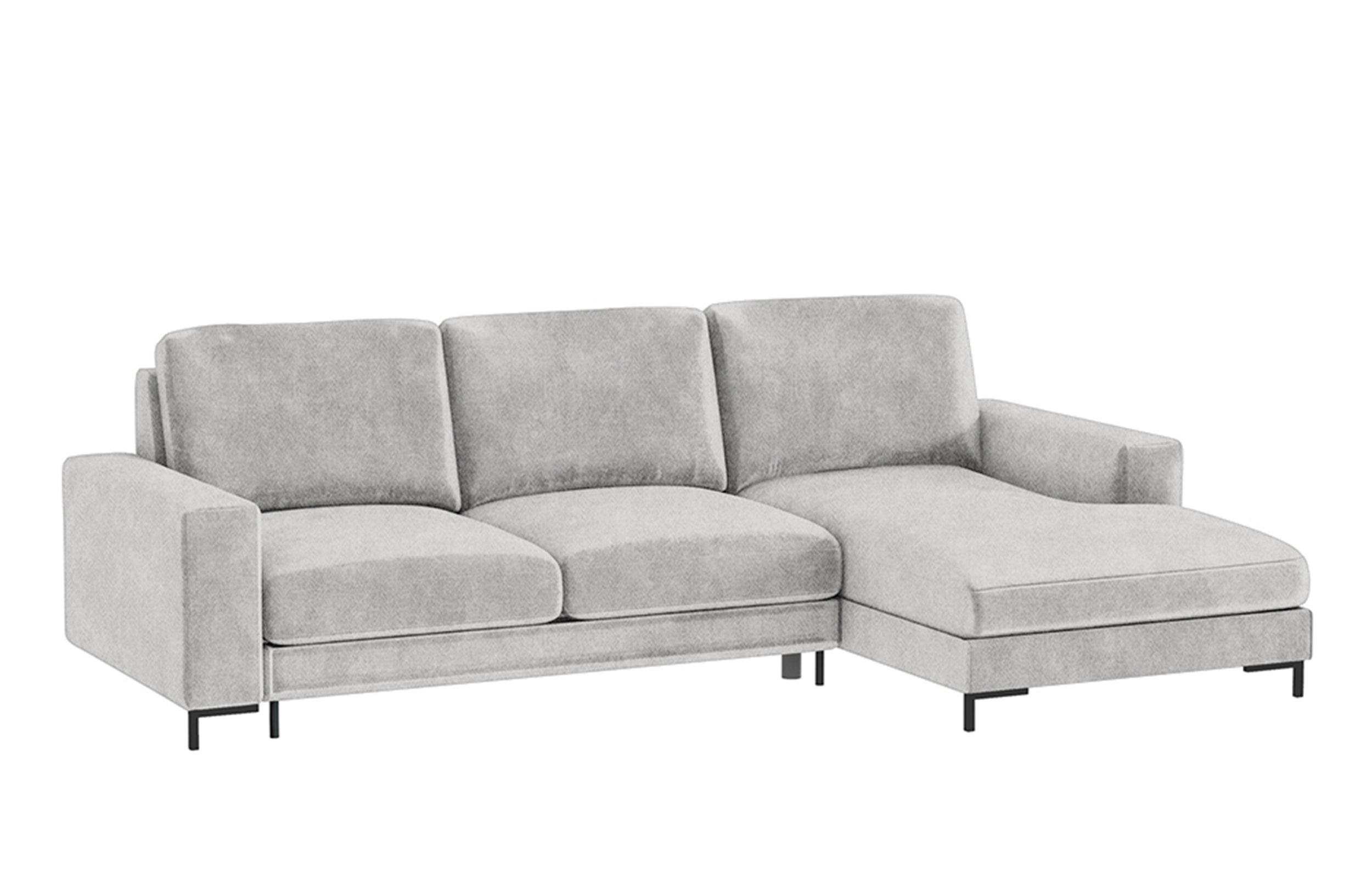 selsey-mokpeo-ecksofa-mit-schlaffunktion-rechts-grau-samt-pflegeleicht image 1