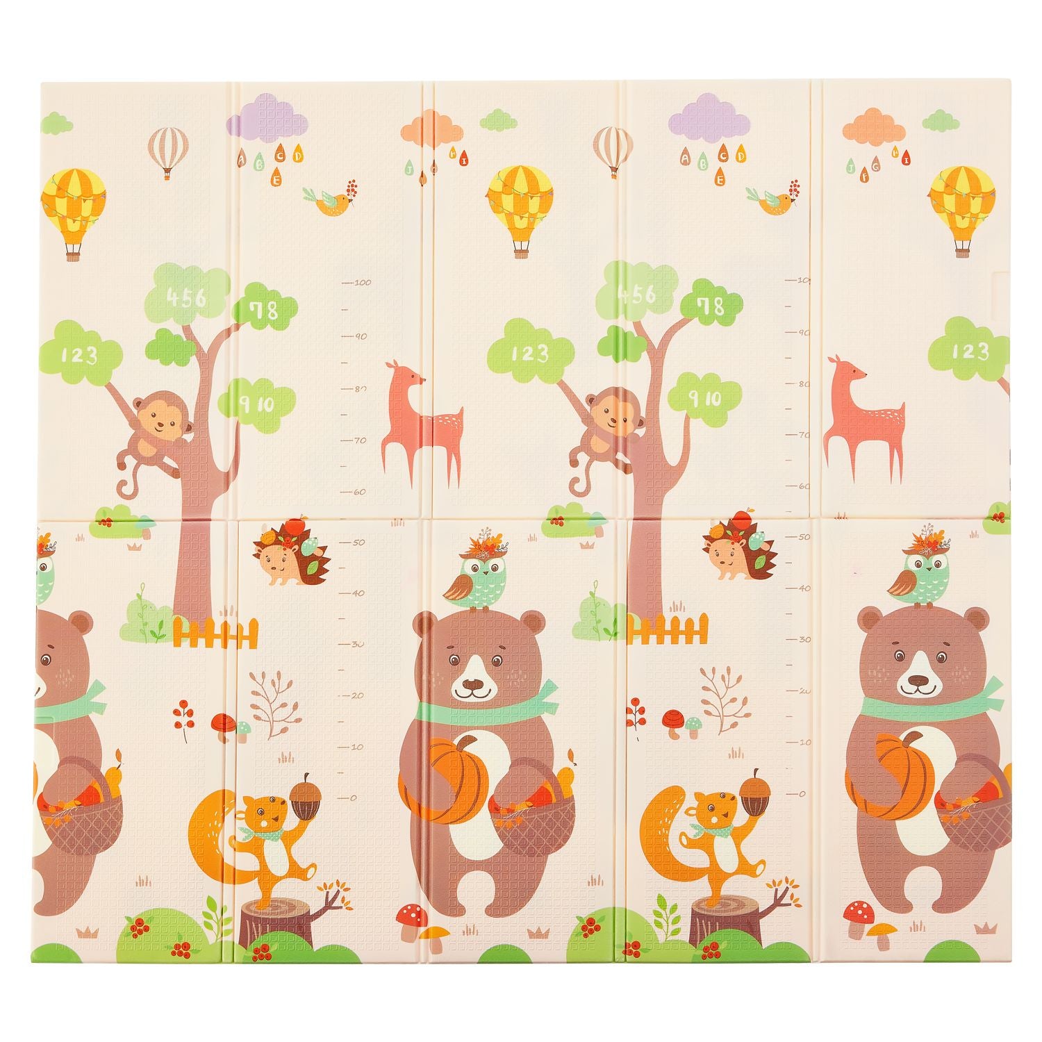 juskys-jakob-spielmatte-180-x-200-cm-b-ren-waldtiere-krabbelmatte-beidseitig image 6
