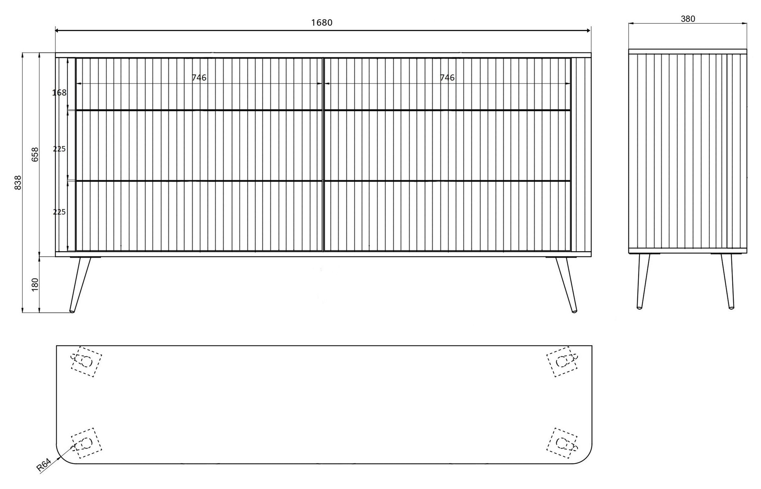 selsey-ovarlo-kommode-mit-6-schubladen-168-cm-schwarz-mit-schwarzen-beinen image 7