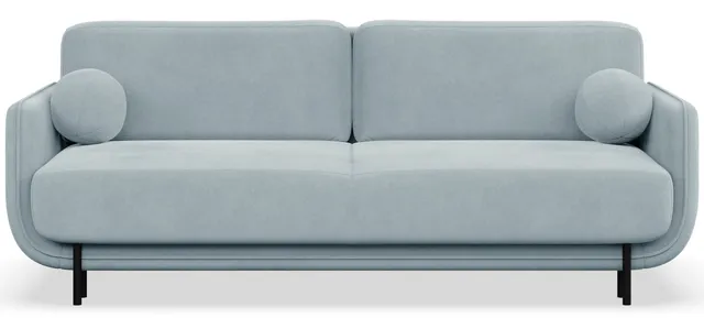 selsey-dreisitziges-schlafsofa-ovals-hellblauer-samt-ausklappbar image 1