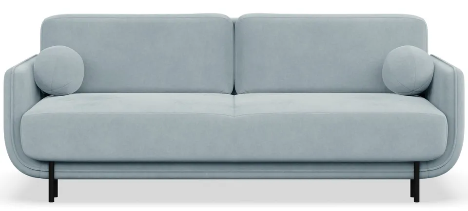 selsey-dreisitziges-schlafsofa-ovals-hellblauer-samt-ausklappbar image 1