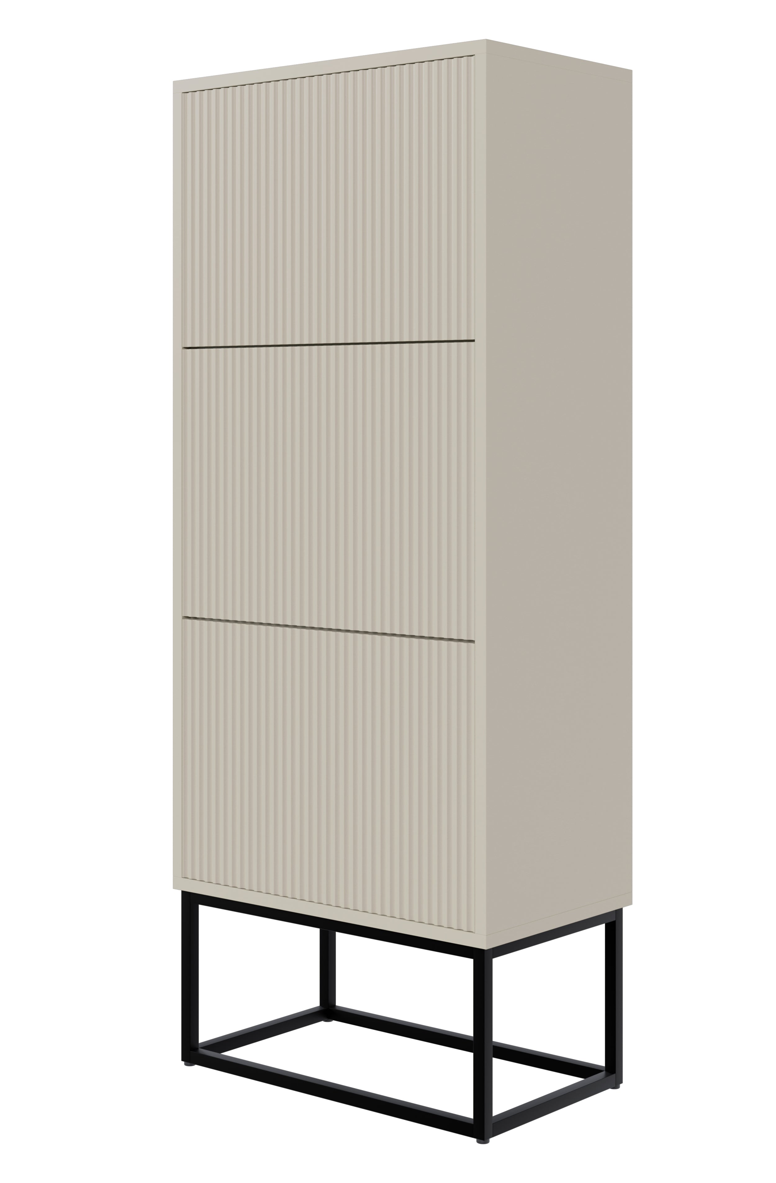 selsey-veldio-schuhschrank-50-cm-3-f-cher-grau-beige-mit-schwarzen-beinen image 1