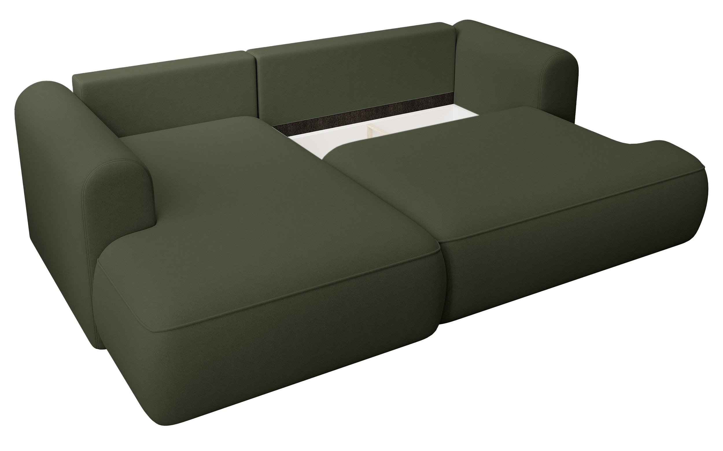 selsey-ovo-mini-ecksofa-mit-schlaffunktion-links-olivgr-n-samt-mit-stauraum image 3