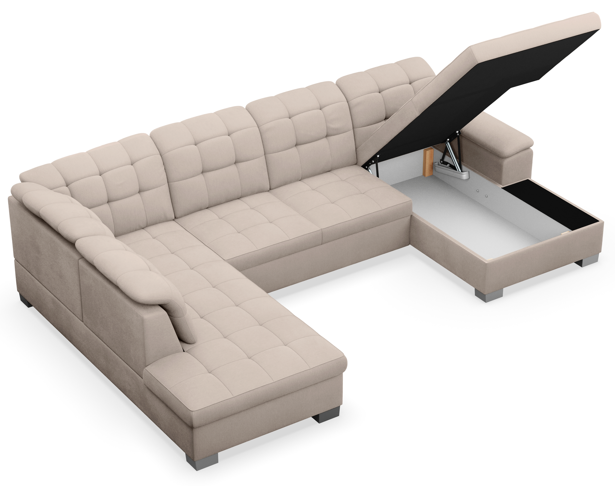 selsey-jamaal-ecksofa-u-f-rmig-rechts-mit-schlaffunktion-und-stauraum-beige-flec image 6