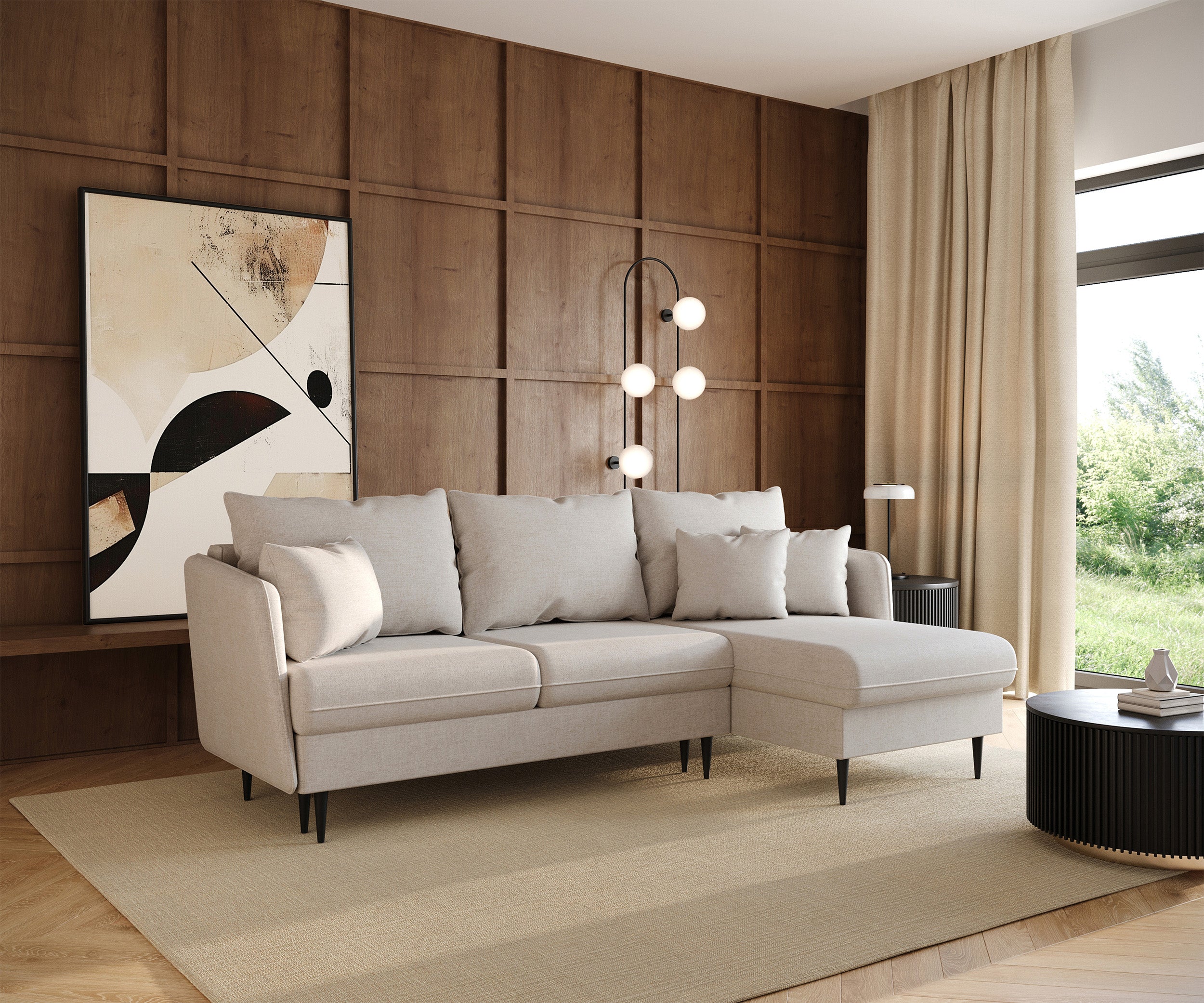 selsey-volio-l-f-rmiges-ecksofa-mit-schlaffunktion-hellbeige-chenille-schwarze-b image 3