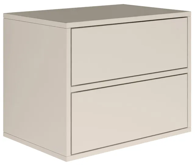 selsey-framme-h-ngender-nachttisch-50-cm-kaschmir-mit-zwei-schubladen image 1