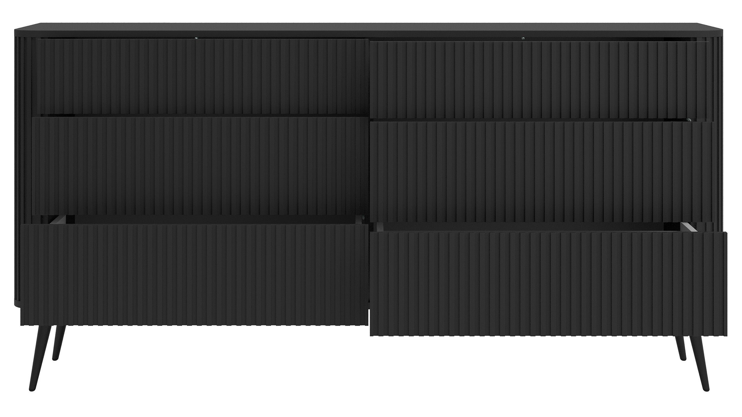 selsey-ovarlo-kommode-mit-6-schubladen-168-cm-schwarz-mit-schwarzen-beinen image 4