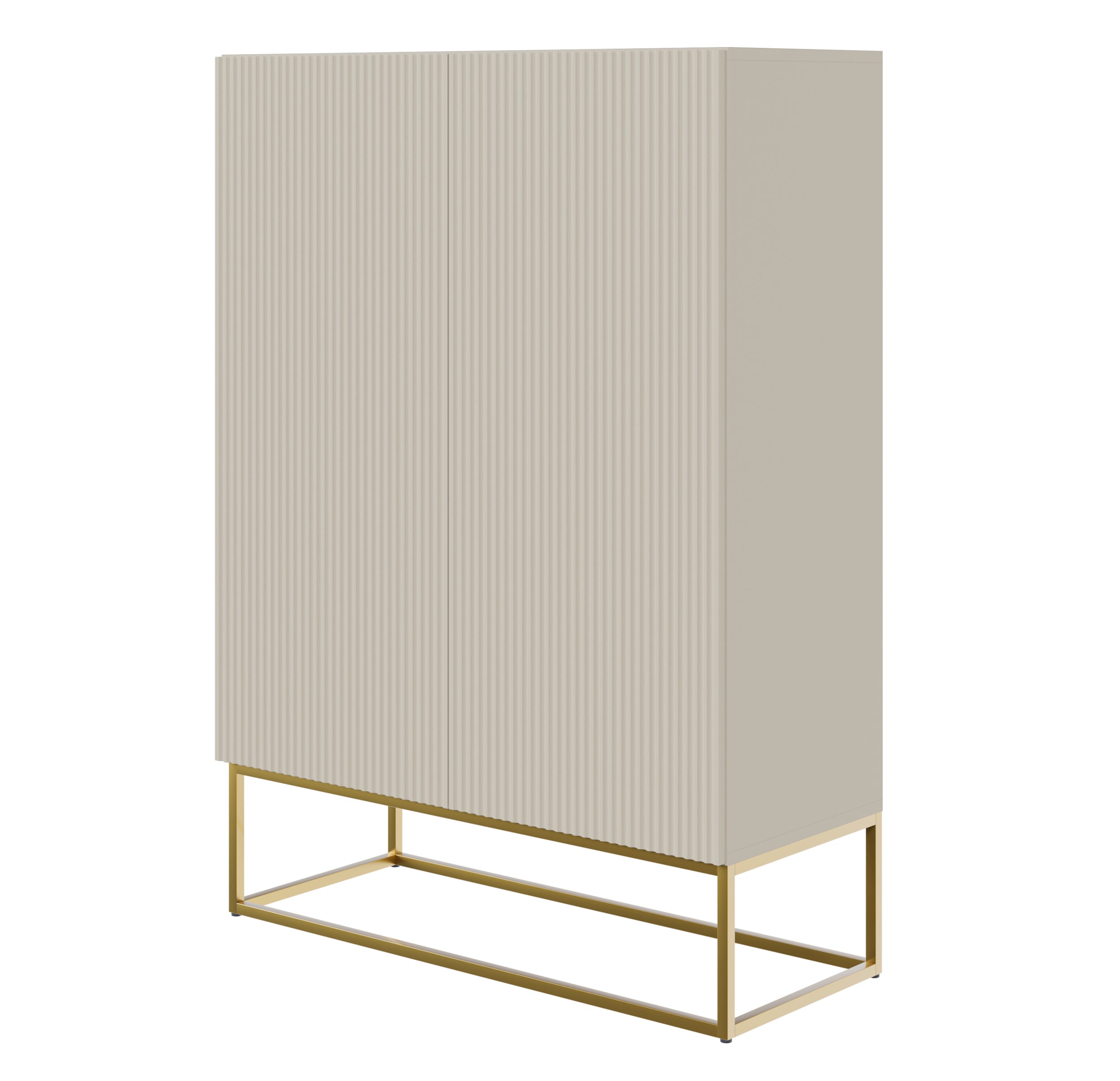 selsey-veldio-kommode-zweit-rig-90-cm-grau-beige-mit-gefr-ster-front-und-goldene image 1