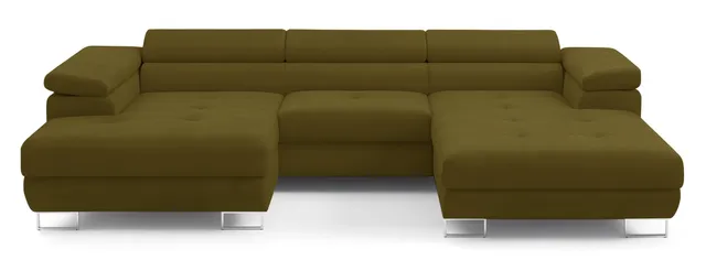 selsey-nollia-ecksofa-mit-schlaffunktion-u-form-links-oliv-boucl-verstellbare-ko image 1