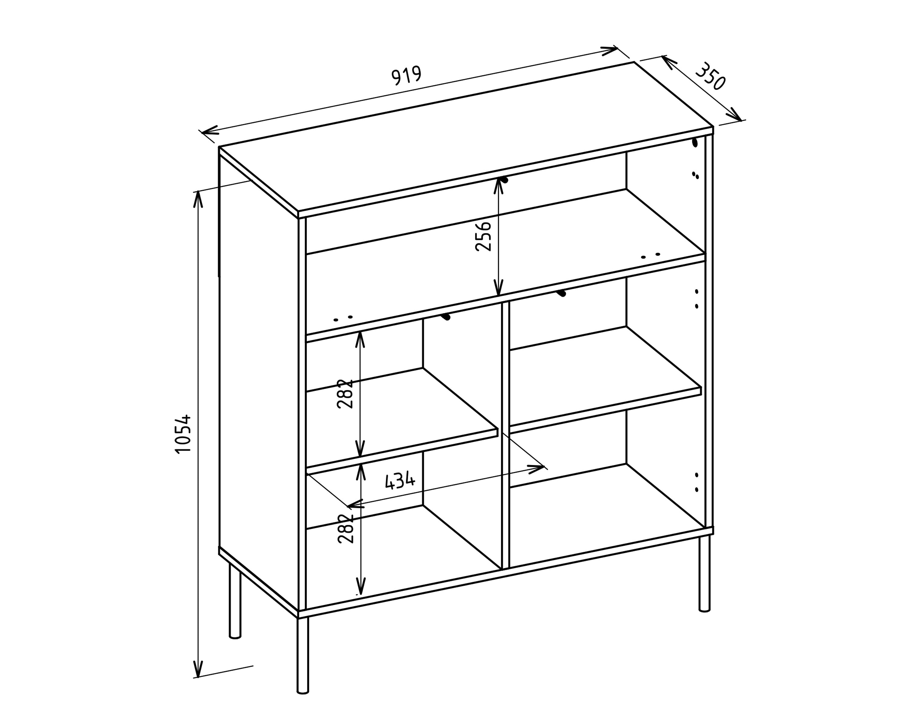 selsey-linearis-kommode-92-cm-zweit-rig-mit-klappfach-und-led-kaschmir-auf-goldb image 8
