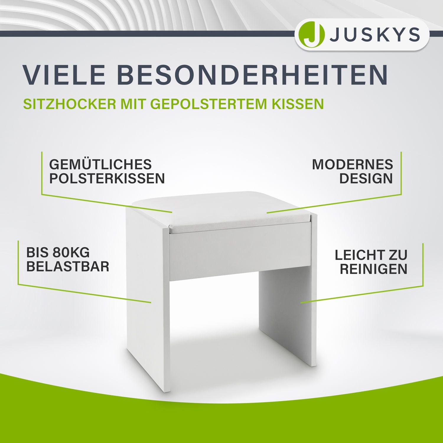 juskys-schminktisch-hocker-melly-sitzhocker-wei-mit-kunstleder-kissen image 6