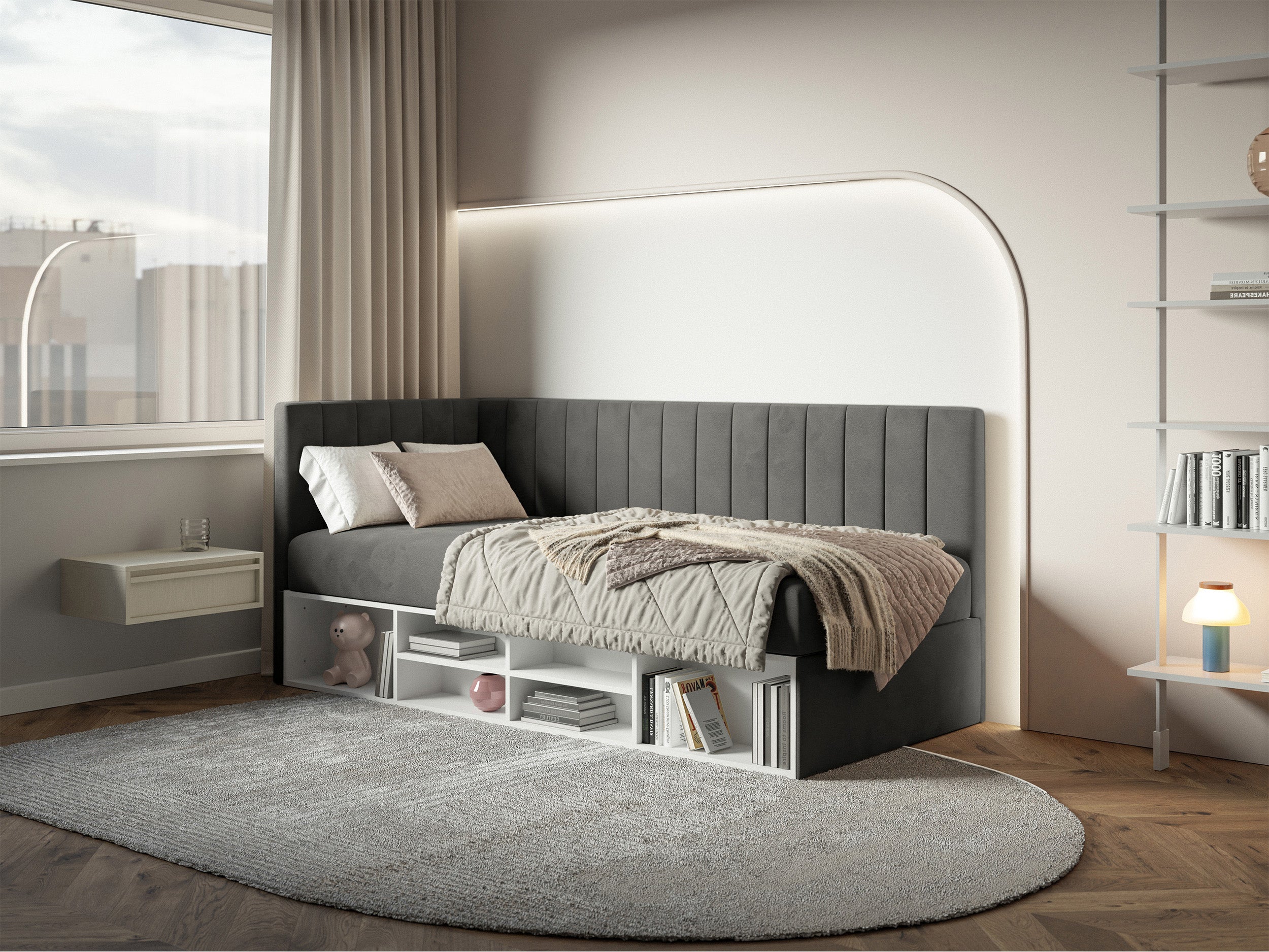 selsey-ventrio-jugendbett-90x200-cm-linksseitig-mit-bettkasten-und-regalen-dunke image 3