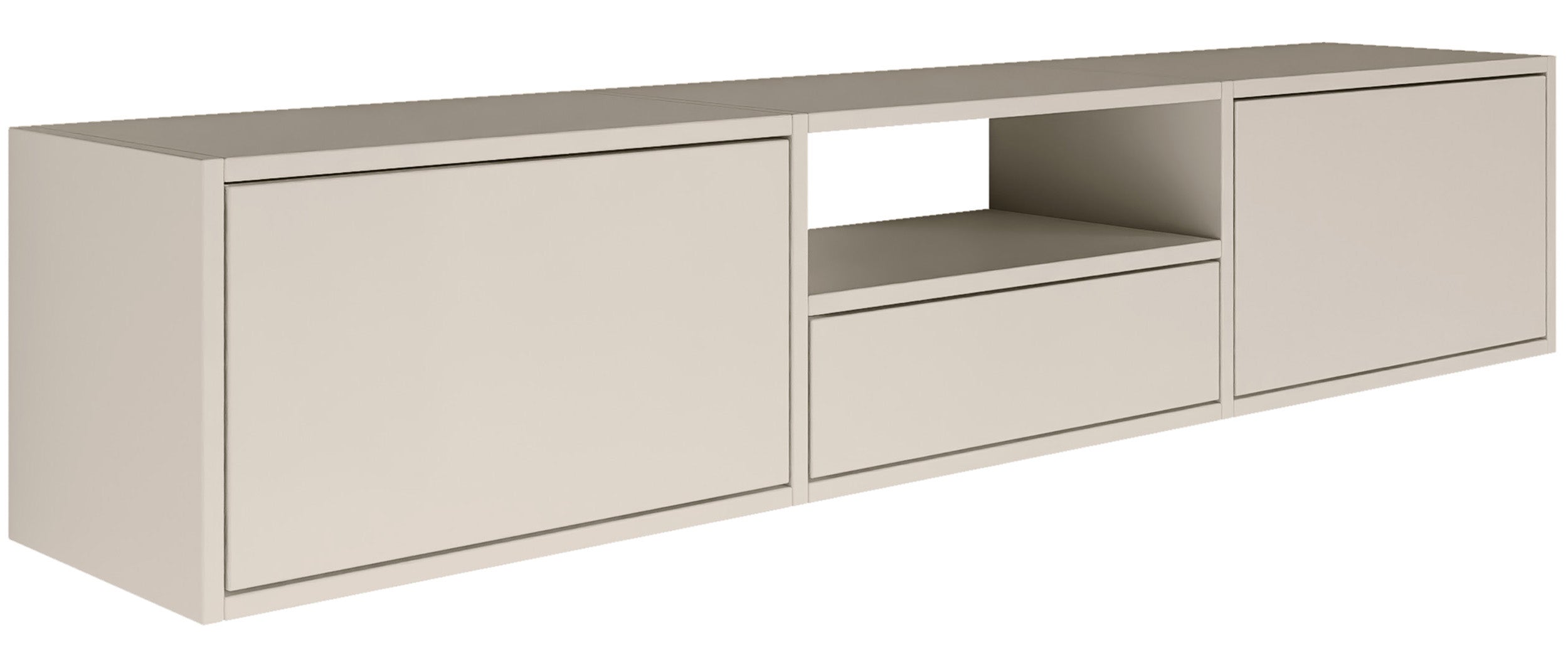 selsey-framme-h-ngender-tv-schrank-150-cm-mit-klappen-kaschmir image 1