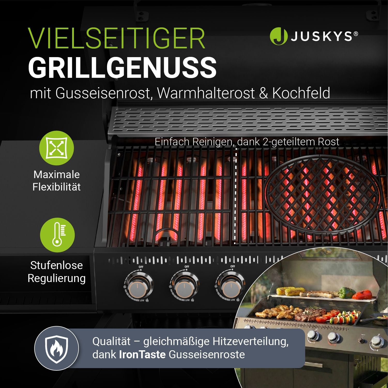 juskys-bbq-gasgrill-tennessee-6-1-brenner-mit-gusseisenrost-und-sichtfenster image 6