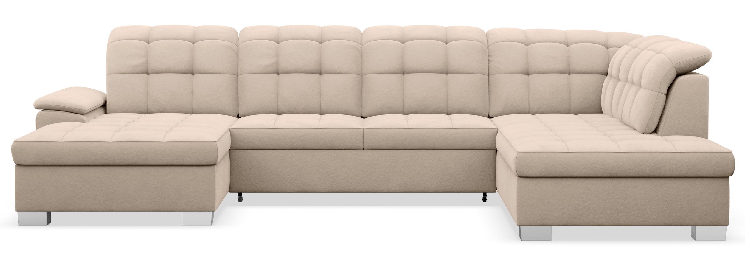 selsey-jamaal-ecksofa-u-f-rmig-links-mit-schlaffunktion-und-stauraum-beige-samtv image 1