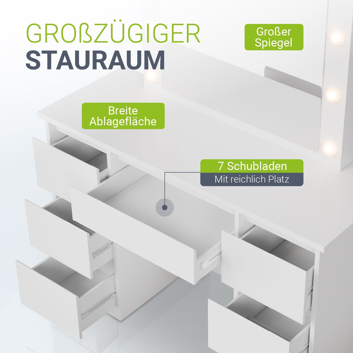 juskys-schminktisch-talea-wei-mit-spiegel-led-und-7-schubladen image 4