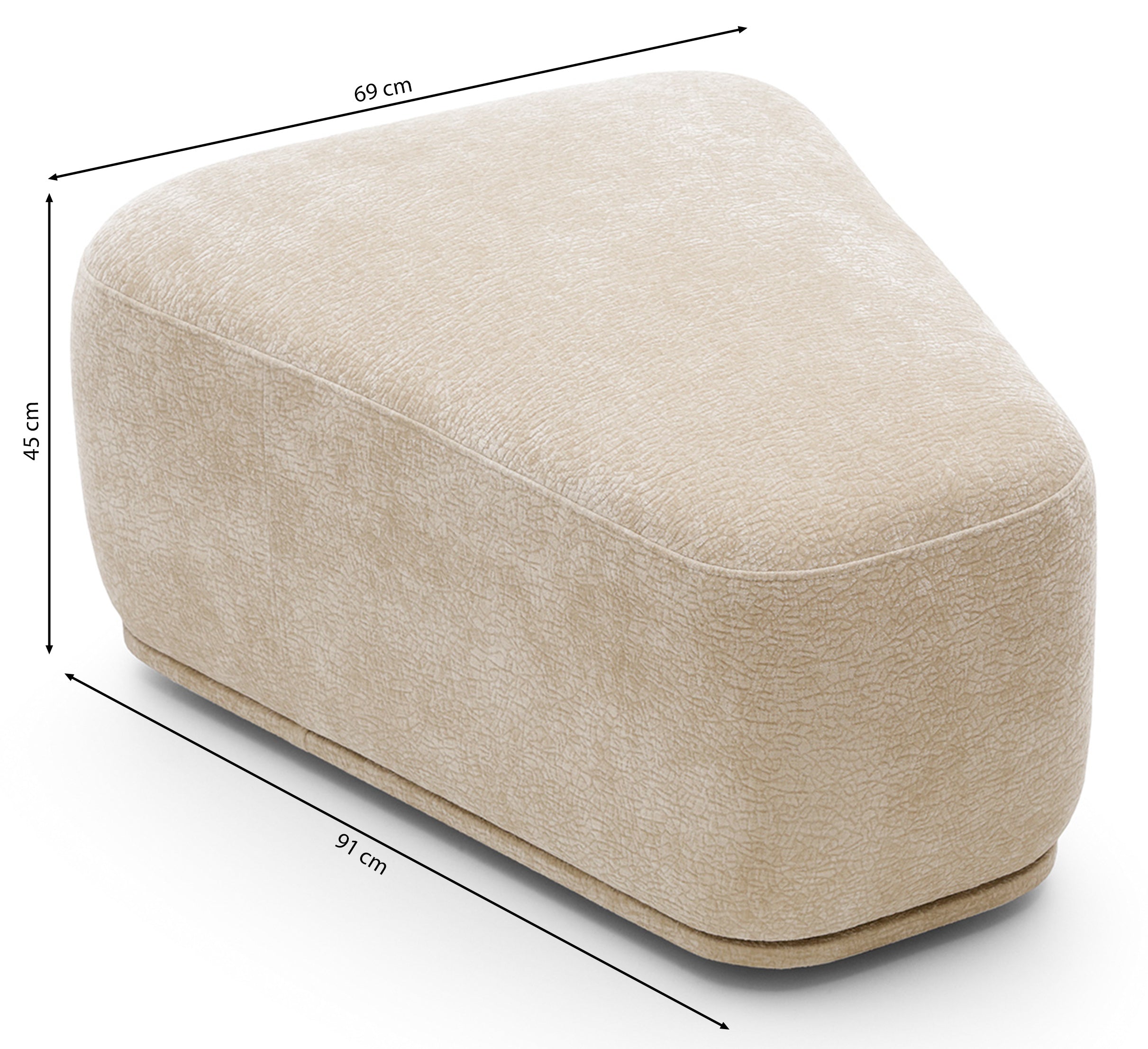 selsey-bommo-modulares-dreieck-sitzkissen-cremefarbene-chenille image 6