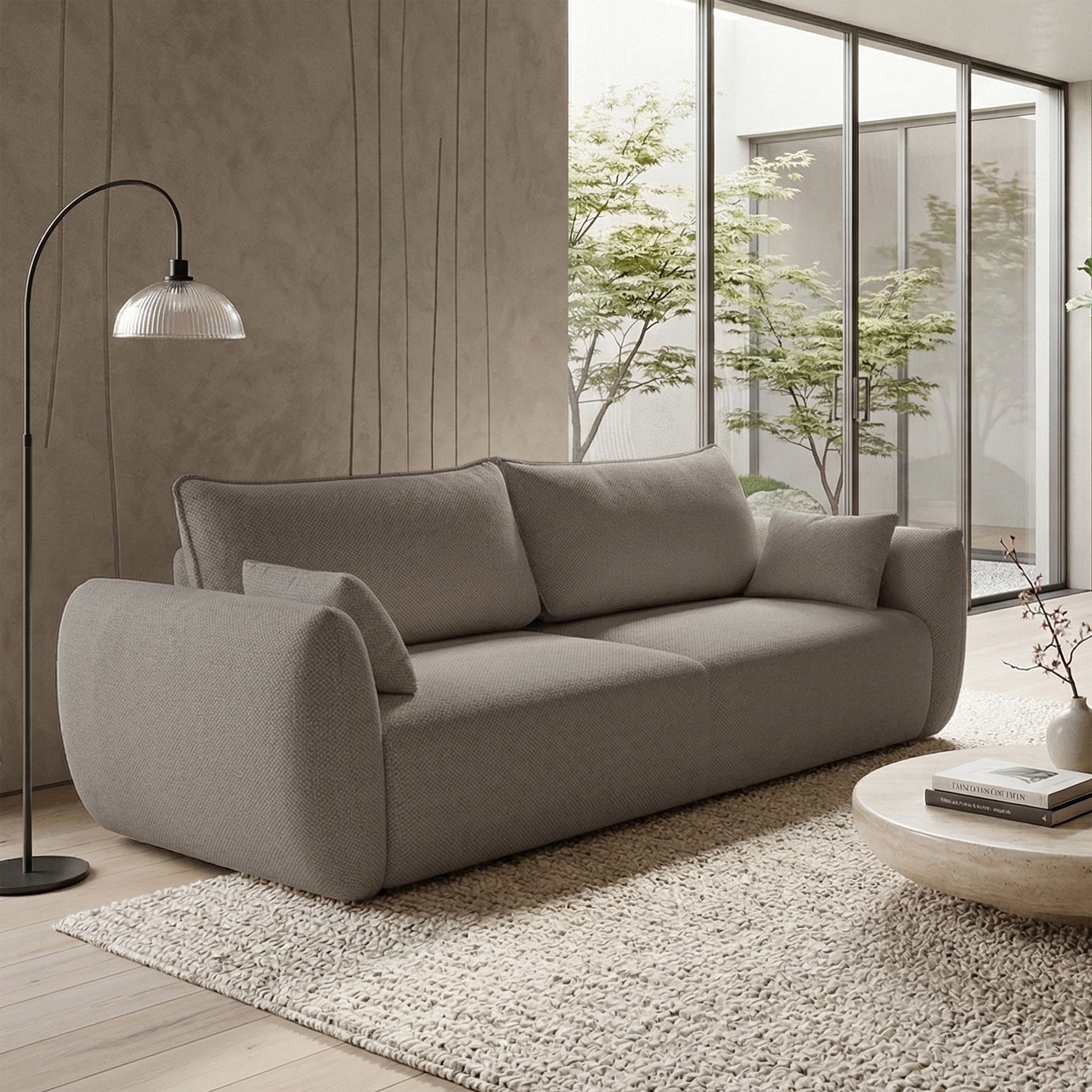 selsey-zordo-dreisitziges-schlafsofa-mit-stauraum-hellbrauner-chenillebezug image 2