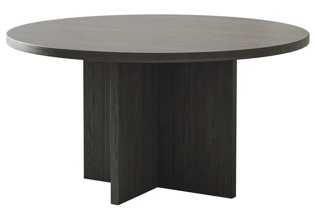 selsey-couchtisch-ovo-rund-76-cm-esche-portland-schwarz image 1