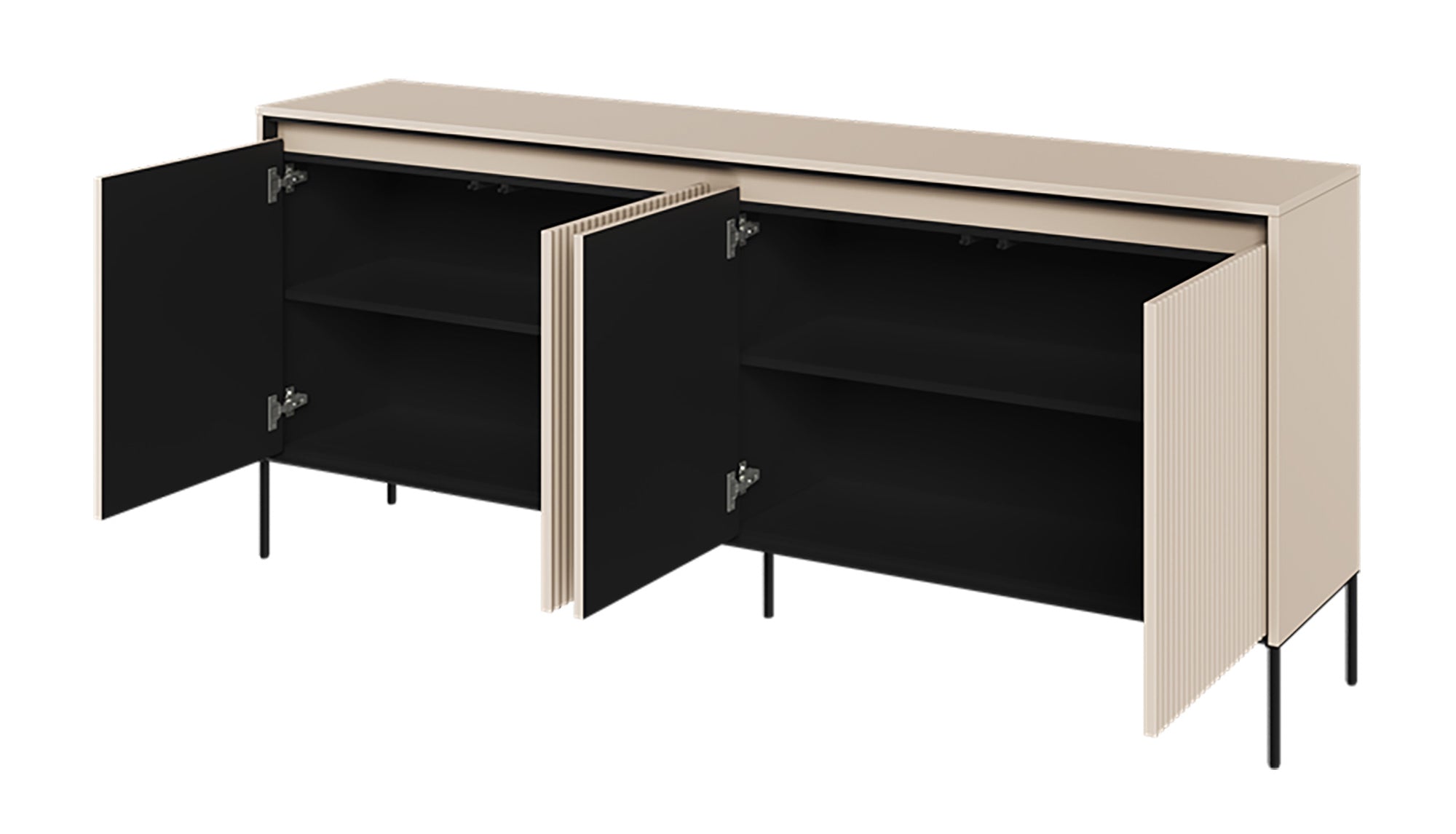 selsey-trend-niedrige-kommode-193-cm-viert-rig-mit-led-beige image 3