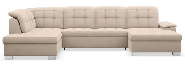 selsey-jamaal-ecksofa-mit-schlaffunktion-u-f-rmig-rechts-mit-stauraum-beige-hydr image 1