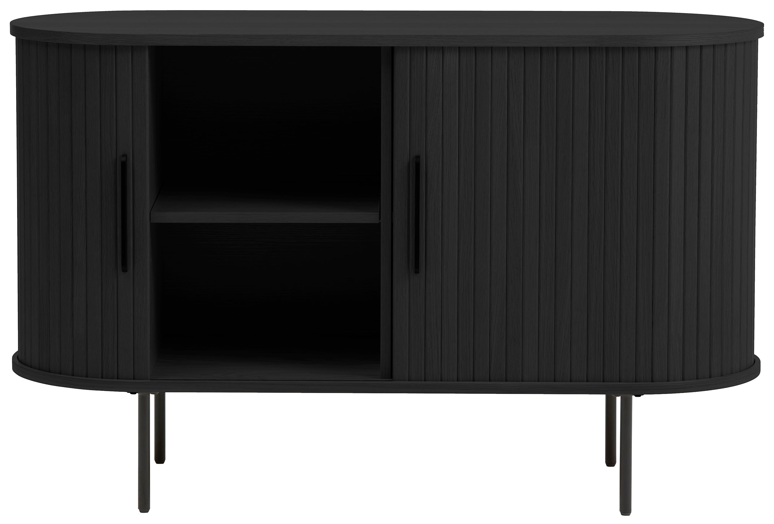 selsey-gativel-kommode-120-cm-lamellen-eiche-schwarz image 3