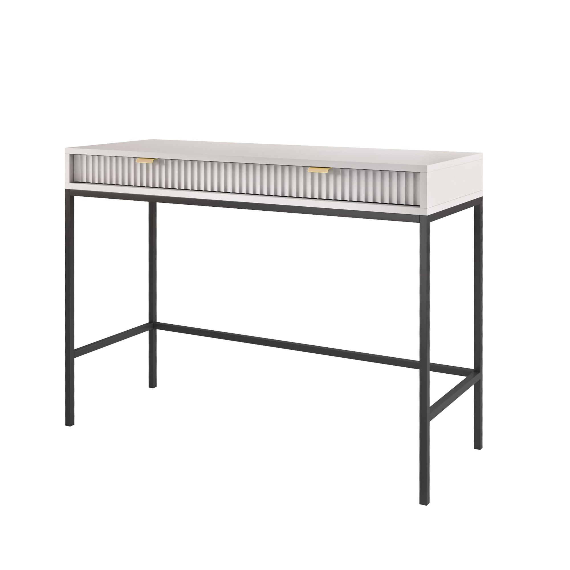 selsey-schminktisch-vellore-104-cm-grau-mit-geriffelten-fronten-und-goldenen-gri image 1