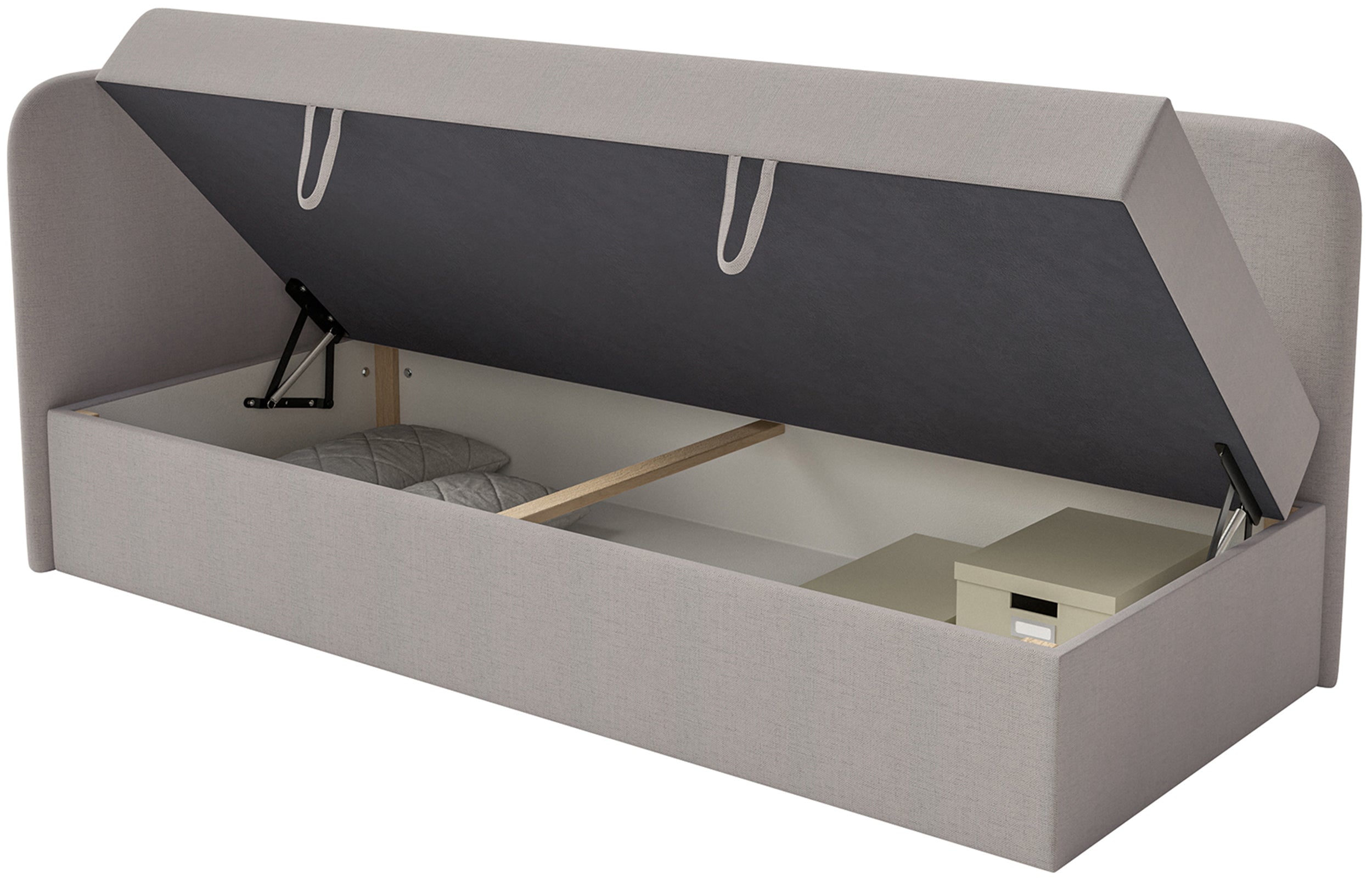 selsey-calmmo-jugendbett-90x200-cm-linksseitig-mit-stauraum-dunkelbeige-chenille image 7