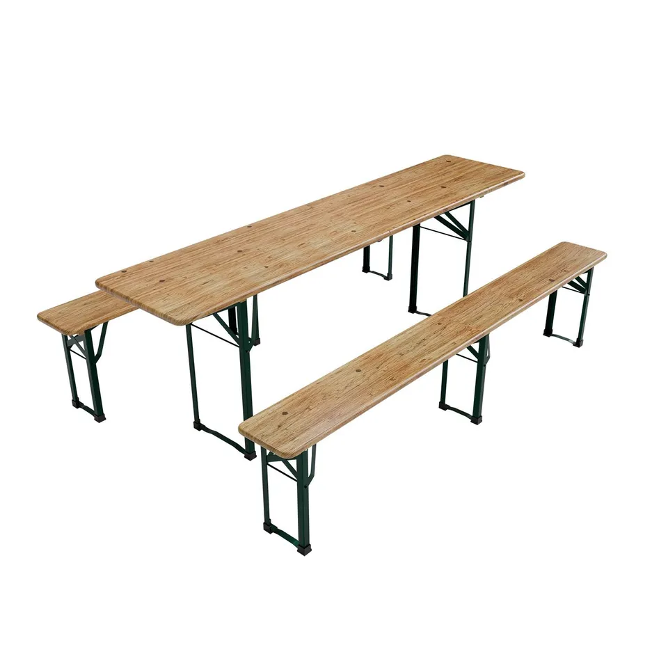 juskys-bierzeltgarnitur-passau-220-cm-tannenholz-klappbar-natur image 1