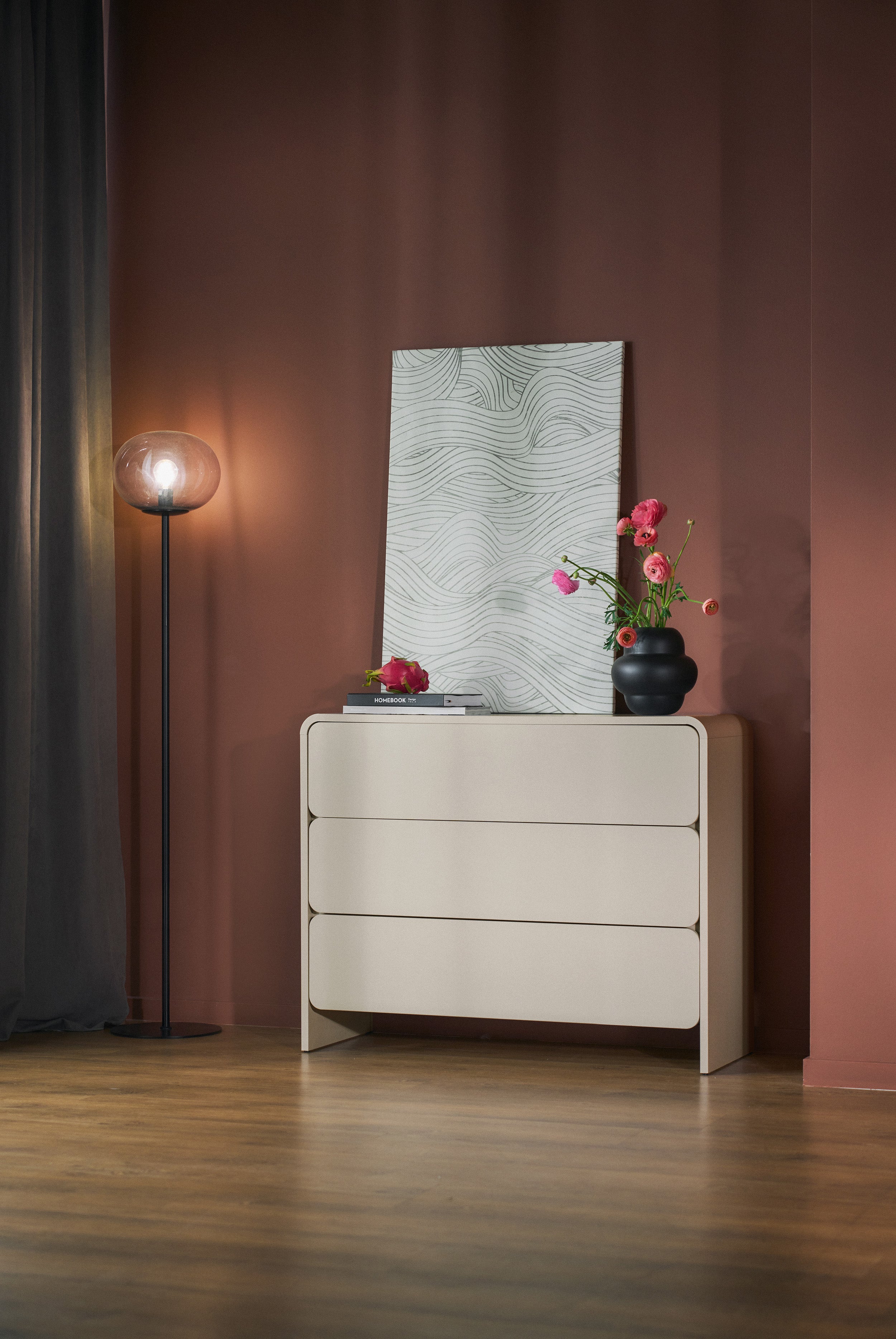 selsey-lummo-kommode-100-cm-mit-3-schubladen-kaschmir image 6