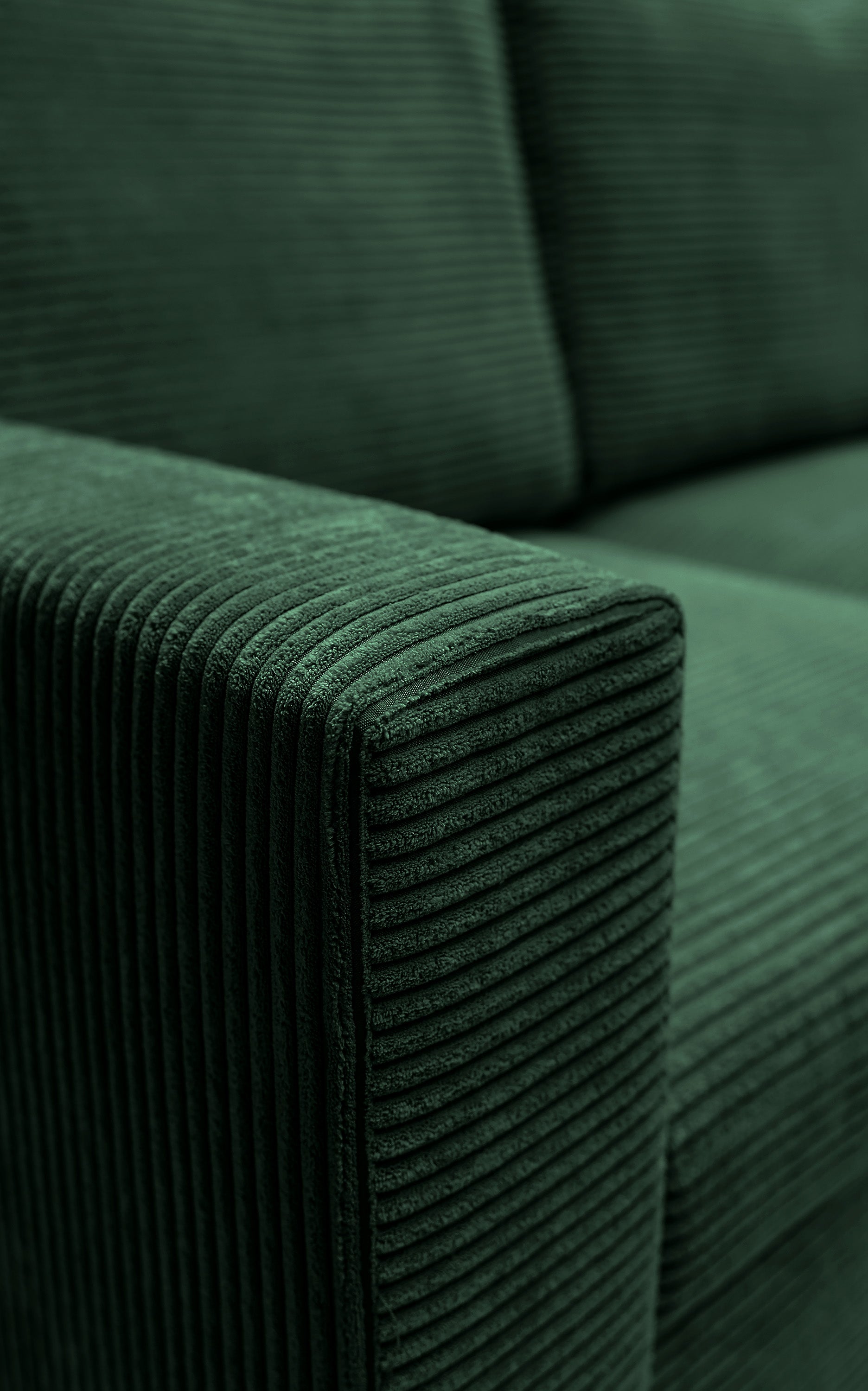 selsey-nalika-ecksofa-mit-schlaffunktion-l-form-rechts-dunkelgr-n-cord-mit-staur image 4