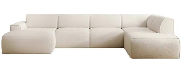 selsey-bouvi-ecksofa-u-f-rmig-rechtsseitig-cremefarbenes-boucl image 1